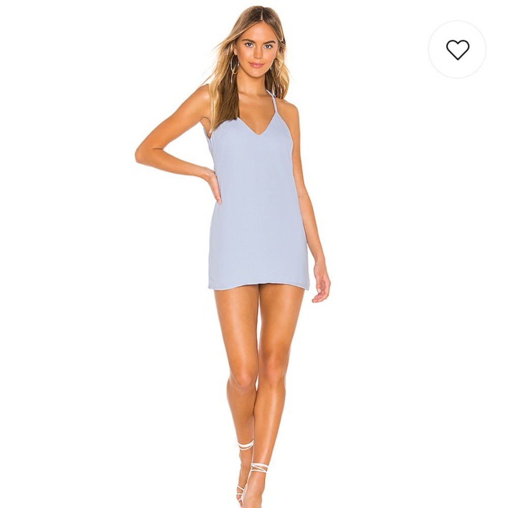 Revolve Tawny Mini Shift Dress in Powder Blue